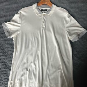 Banana Republic Luxury Touch White Polo Shirt